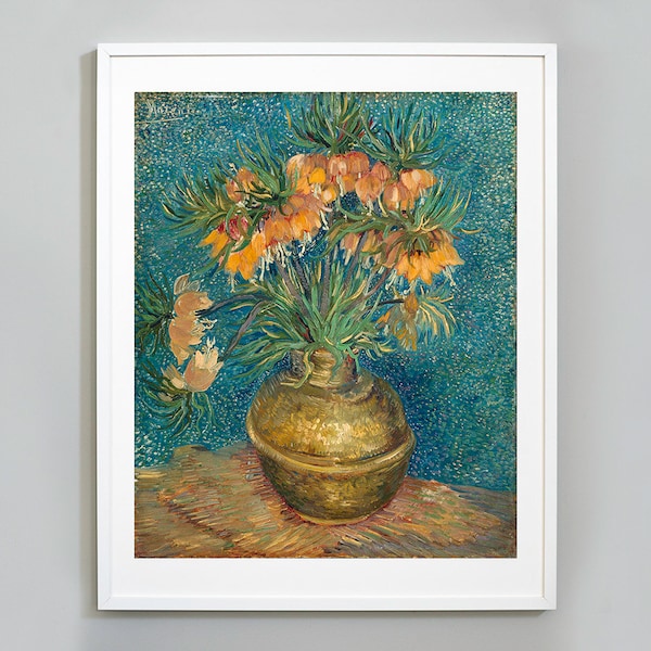 Van Gogh Print, Imperial Fritillaries in a Copper Vase, 1887, Wall Art, Museum Quality Giclee Art Print, Flower Painting,