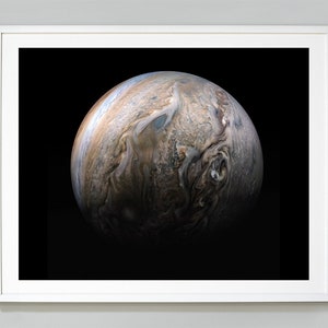 Jupiter Northern Hemisphere Print, Tumultuous Clouds of Jupiter, NASA Space Photo, Juno Spacecraft, Museum Quality Photo Art Print
