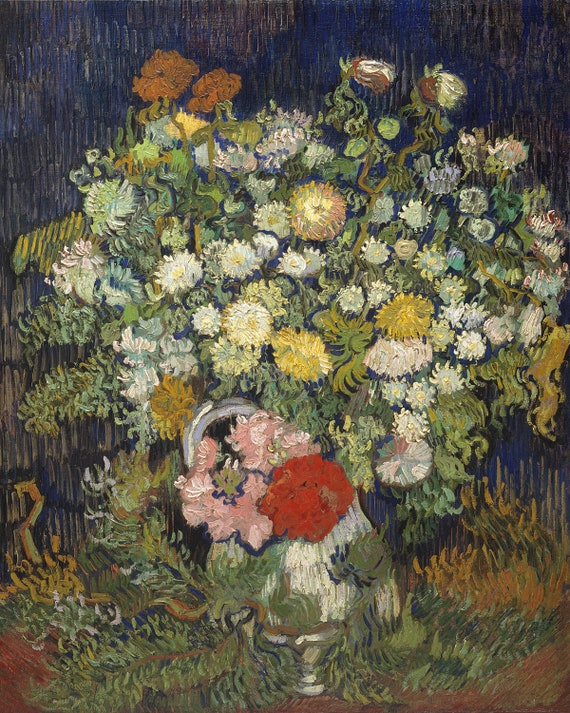 ゴッホの花のジクレー版画：花瓶に入った花束 - Etsy 日本