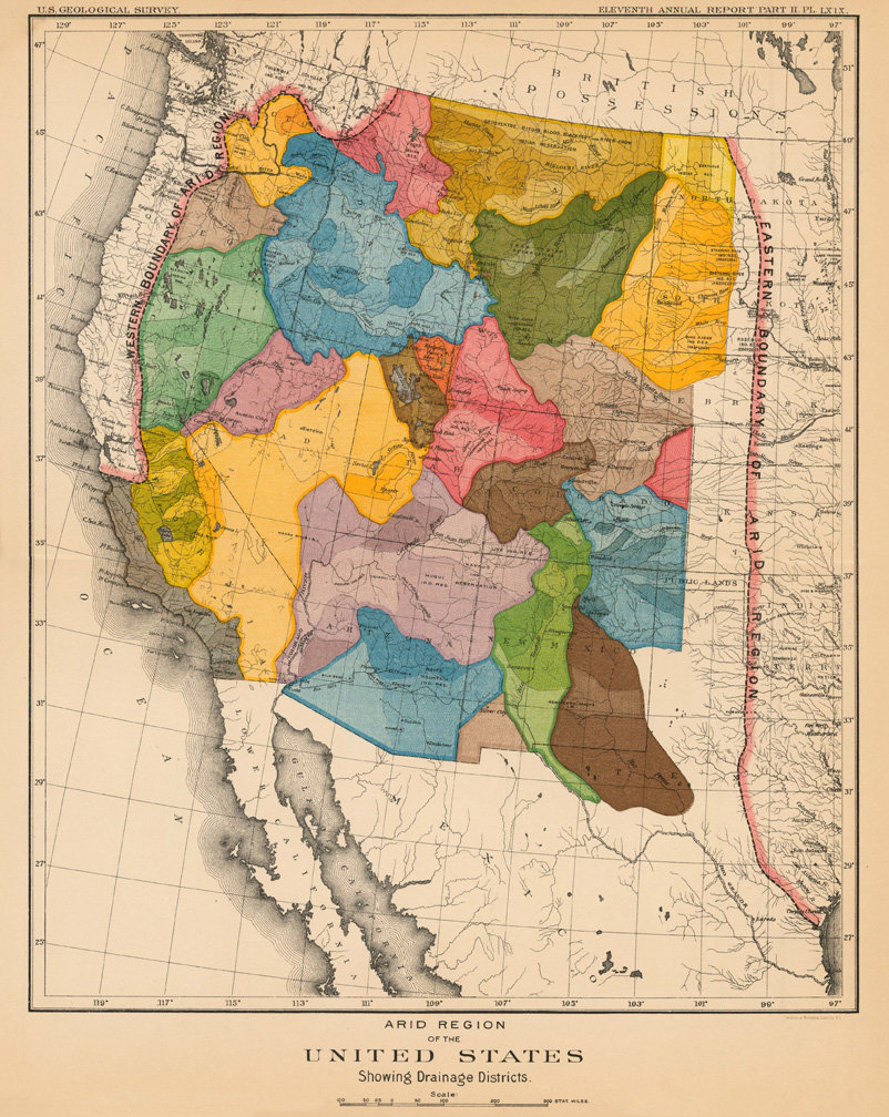 Watershed Map of the Arid Regions of Western US Print, John Wesley Powell, 1890, Water Drainage Territories, Museum Quality Wall Art - Etsy watershed-map-of-the-arid-regions-of-western-us-print-john-wesley-powell-1890-water-drainage-territories-museum-quality-wall-art-etsy