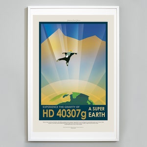 SuperEarth HD 40307g NASA Space Travel Print, Space Tourism, Visions of the Future, JPL , Museum Quality Art Print