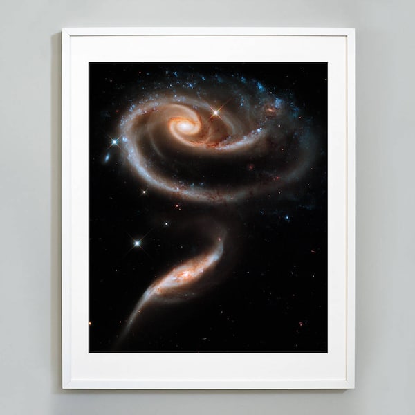 NASA Space Print, Spiral Galaxy, Hubble Space Telescope, Museum Quality Photo Art Print