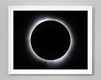 Impression éclipse de soleil de 2024, 8 avril 2024, éclipse de totalité d'Amérique du Nord, impression d'art de qualité muséale