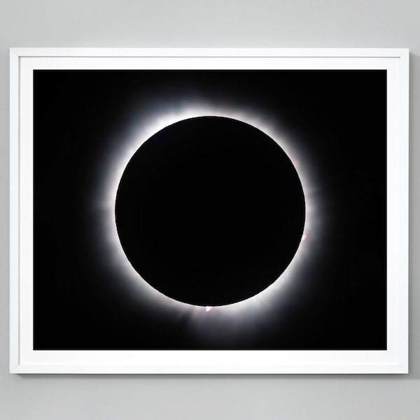 2024 Solar Eclipse Print, April 8, 2024, Totality Eclipse of North American, Museum Quality Fine Art Print