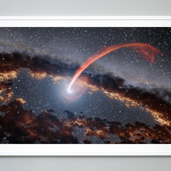 Black Hole Devouring Star Art Print: NASA Space Illustration
