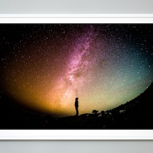 Night Sky Stars Print, Colors of the Milky Way, Constellations, Museum Quality Photo Art Print