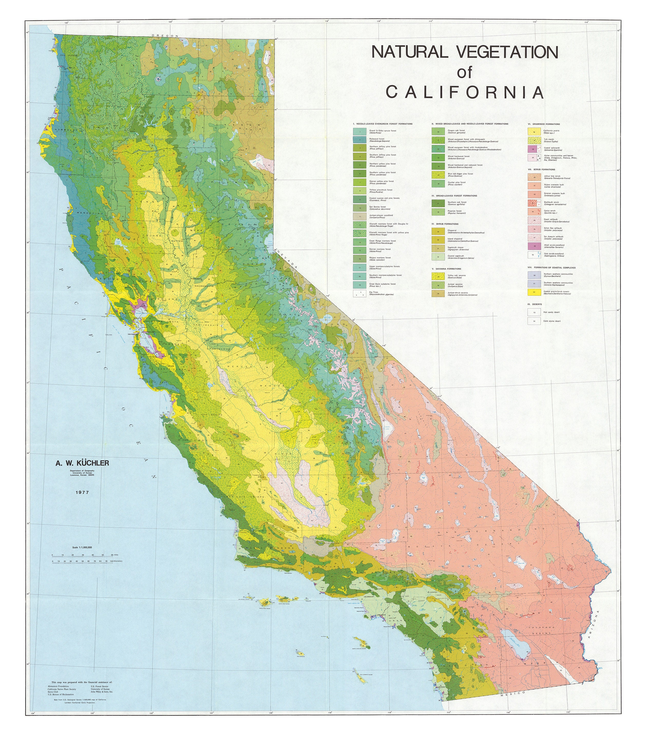 California Vegetation Map Print - Il Fullxfull.2629874761 Gmcp