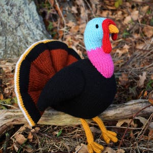 Trevor the turkey knitting pattern PDF instant download knitted amigurumi toy / Christmas / thanksgiving / bird / festive / softie /animal image 8