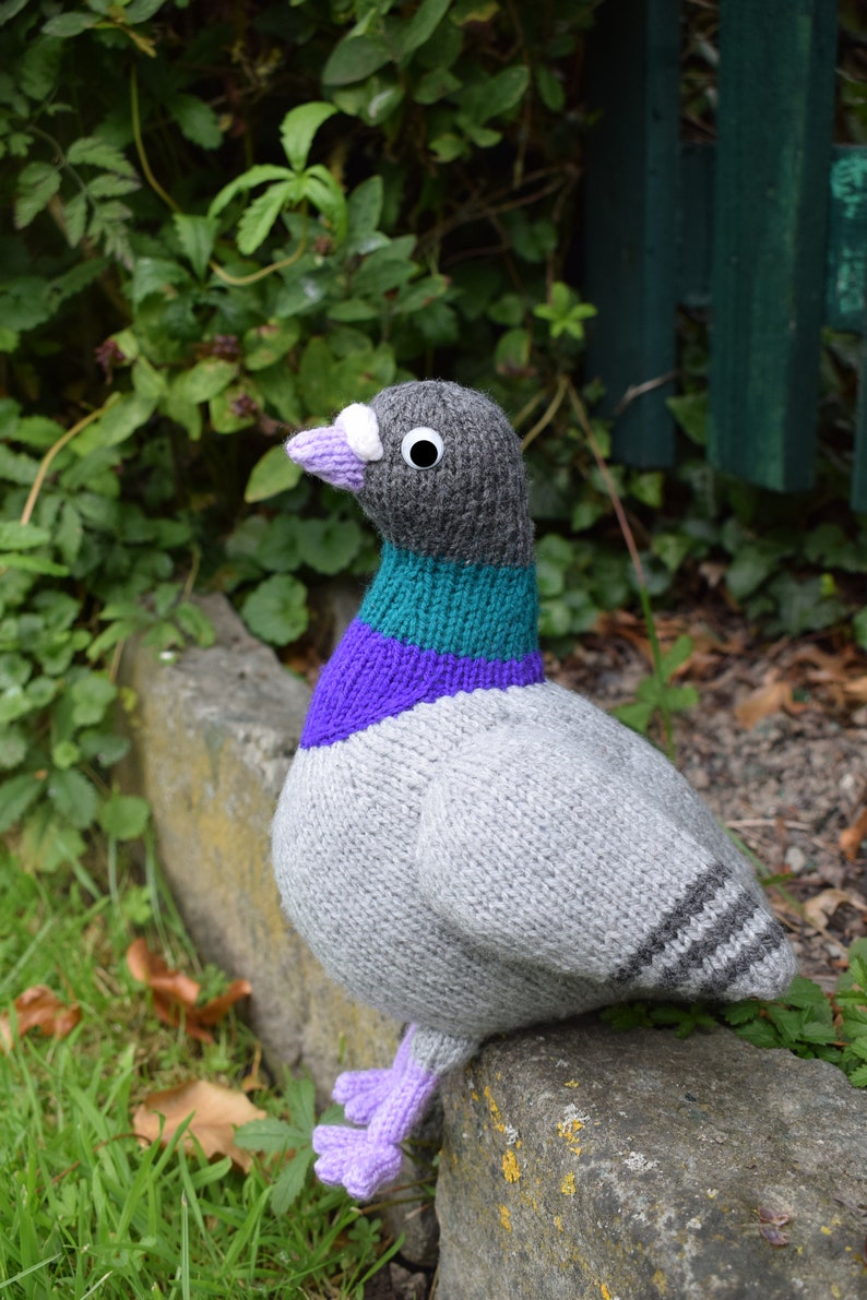 Paul the pigeon knitting pattern PDF instant download knitted amigurumi toy / bird / softie / animal / dove / cute / nursery decor image 5