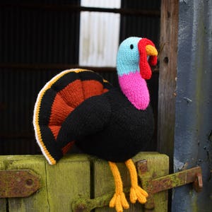 Trevor the turkey knitting pattern PDF instant download knitted amigurumi toy / Christmas / thanksgiving / bird / festive / softie /animal image 7