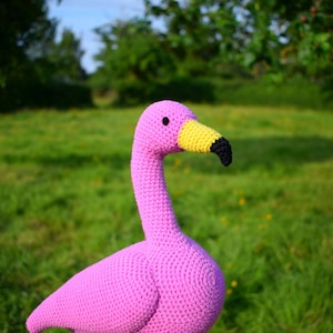 Crochet pattern English/UK terms Fabio flamingo amigurumi toy PDF instant download bird / pink / tropical / animal / softie / nursery image 3