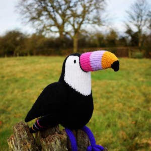 Graham the toucan knitting pattern PDF instant download knitted amigurumi toy / bird / animal / tropical / softie / intarsia image 6