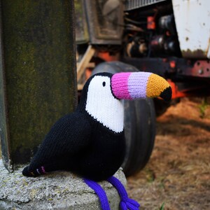 Graham the toucan knitting pattern PDF instant download knitted amigurumi toy / bird / animal / tropical / softie / intarsia image 4