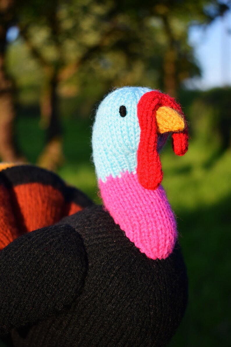 Trevor the turkey knitting pattern PDF instant download knitted amigurumi toy / Christmas / thanksgiving / bird / festive / softie /animal image 5