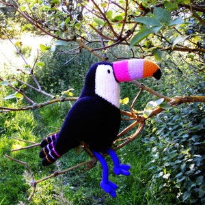 Graham the toucan knitting pattern PDF instant download knitted amigurumi toy / bird / animal / tropical / softie / intarsia image 7