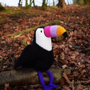 Graham the toucan knitting pattern PDF instant download knitted amigurumi toy / bird / animal / tropical / softie / intarsia image 5