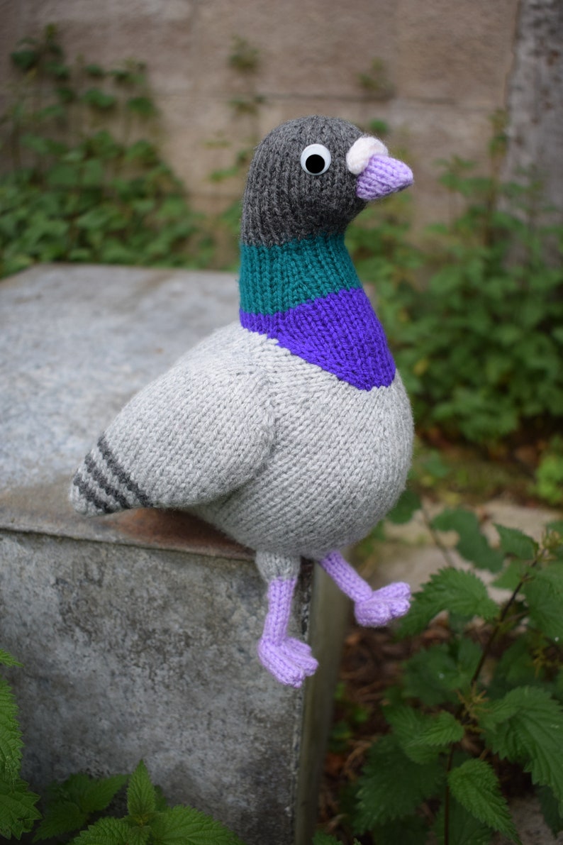 Paul the pigeon knitting pattern PDF instant download knitted amigurumi toy / bird / softie / animal / dove / cute / nursery decor image 6