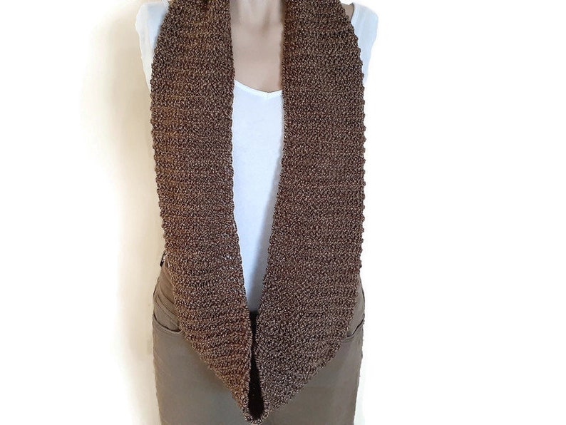 Brown chunky knit scarf Men knit scarf Mens winter scarf Etsy