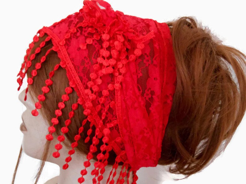 Elegant red shawl scarf Red neck scarf Hair scarf for women Etsy