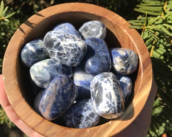 Lapis Lazuli Round Tumbled Crystal // Pocket Stone // Palm Stone // Third Eye Chakra // Reiki Meditation Yoga Zen Energy