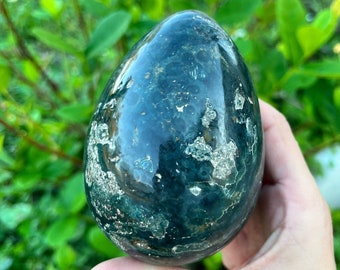 1.2 lBS Large Ocean Jasper Polished Egg - home decor / crystal alters - zen display meditation