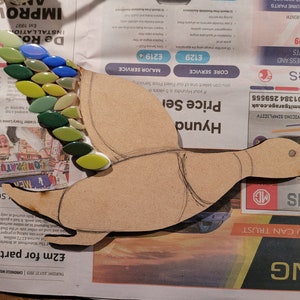 3 flying ducks mosaic KIT. Beginners. Experienced. No cutting. Home made. Wall art. Craft kit. Mosaic kit. Bird lover. Retro decor. image 8