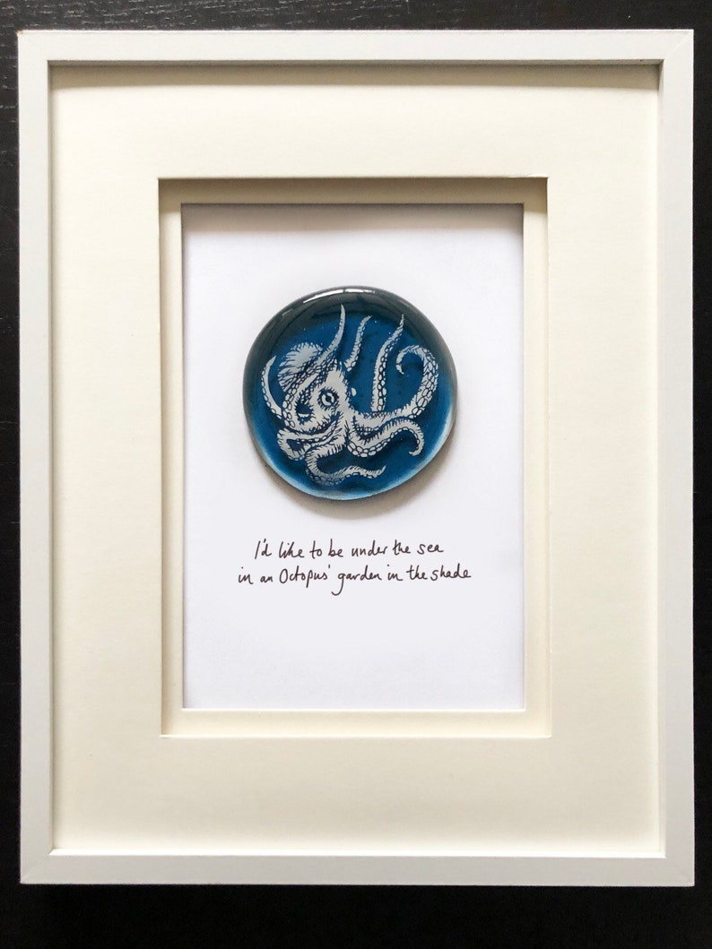 Handmade Fused Glass Octopus Picture Octopuses Garden . Etsy