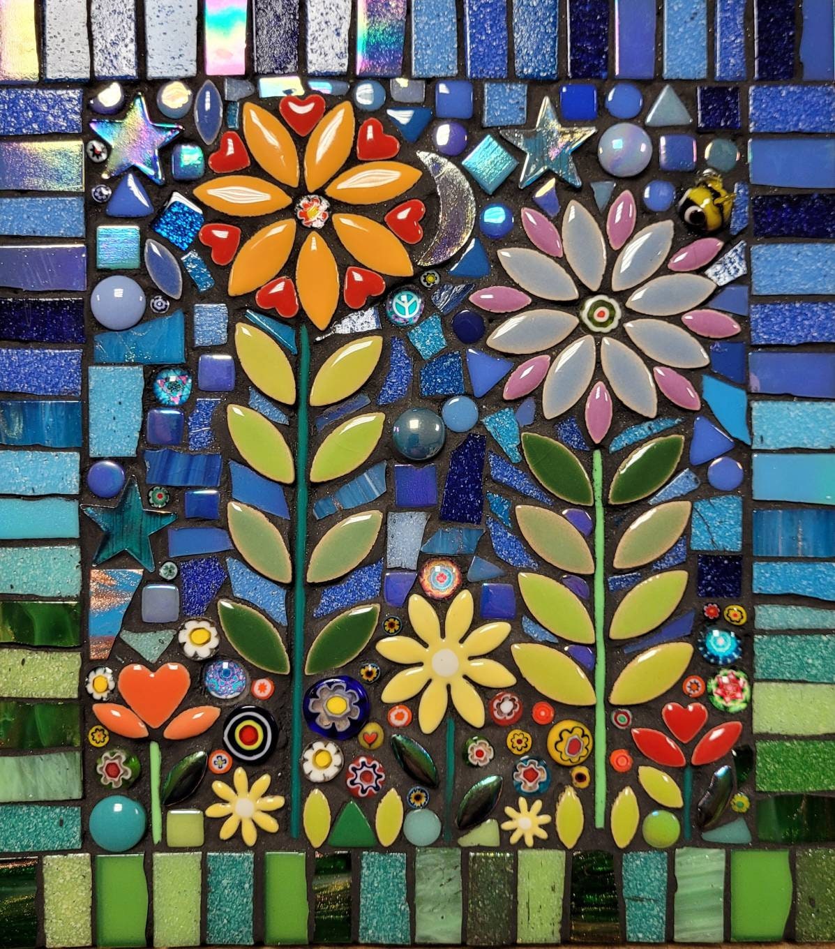 Beginner Mosaic Art KIT: Contemporary Glass Mosaic Project 