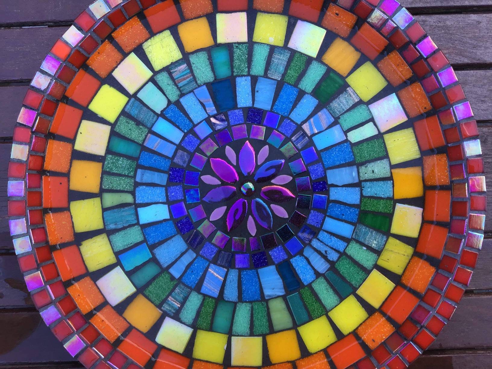 Rainbow Birdbath Mosaic Kit. in a Box. Rainbow Etsy UK