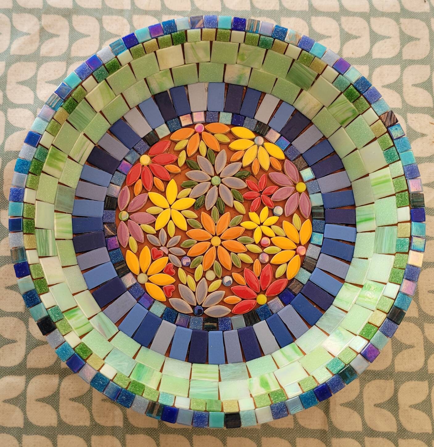 IN BLOOM Mosaic Birdbath Kit. No Cutting Required. Suitable Etsy