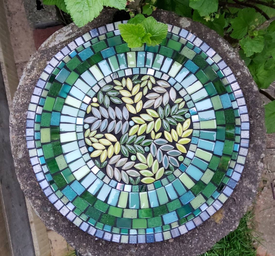 WOODLAND Mosaic Birdbath Kit. No Cutting Required. Suitable Etsy