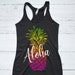 Aloha Tank Top For Women - Sleeveless Summer Beach Graphic Top, Hawaii Vacation Shirt