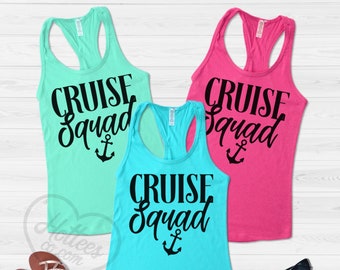 Cruise Squad Shirts, Cruise Tank Top, On Cruise Control Shirt, Cruise Ship T-shirt, Girl's Cruise Trip Vacation Tops, Summer Tank, Anchor