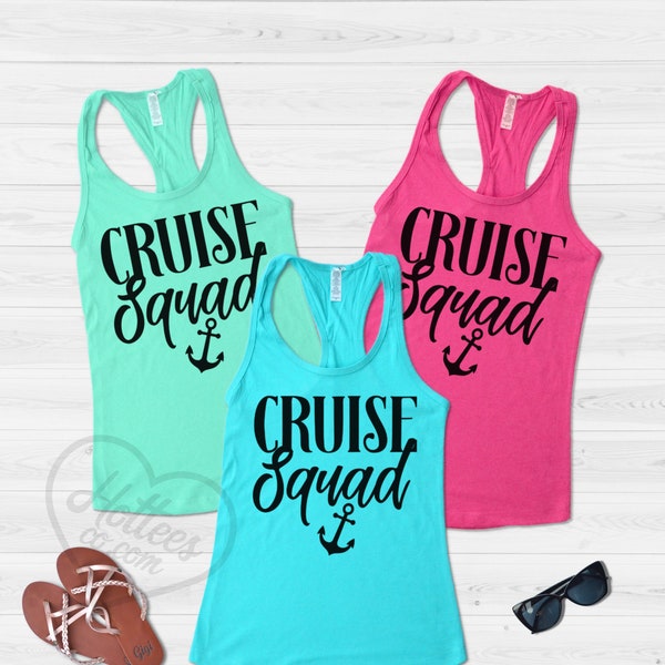 Cruise Squad Shirts, Cruise Tank Top, On Cruise Control Shirt, Cruise Ship T-shirt, Girl's Cruise Trip Vacation Tops, Summer Tank, Anchor