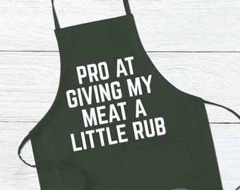 Funny BBQ Apron for Men, Dirty Apron, Men's Cooking Apron, Dad Gift Father's Day Gift, BBQ Grilling Gift, Gag Gift for Grillers, My Meat