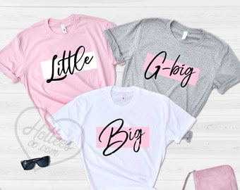 Big Little Shirts, Big Little Reveal, Big Little Gbig Sorority Shirts, Greek Matching Shirts, Sorority Sister Gift