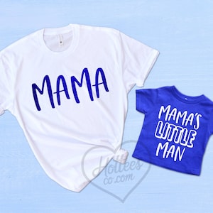 Mama Shirt Mama's Little Man Shirt, Mommy and Me Shirts, Mother's Day Gift, Mother of Boys, Son Shirt, Mommy and Son Matching