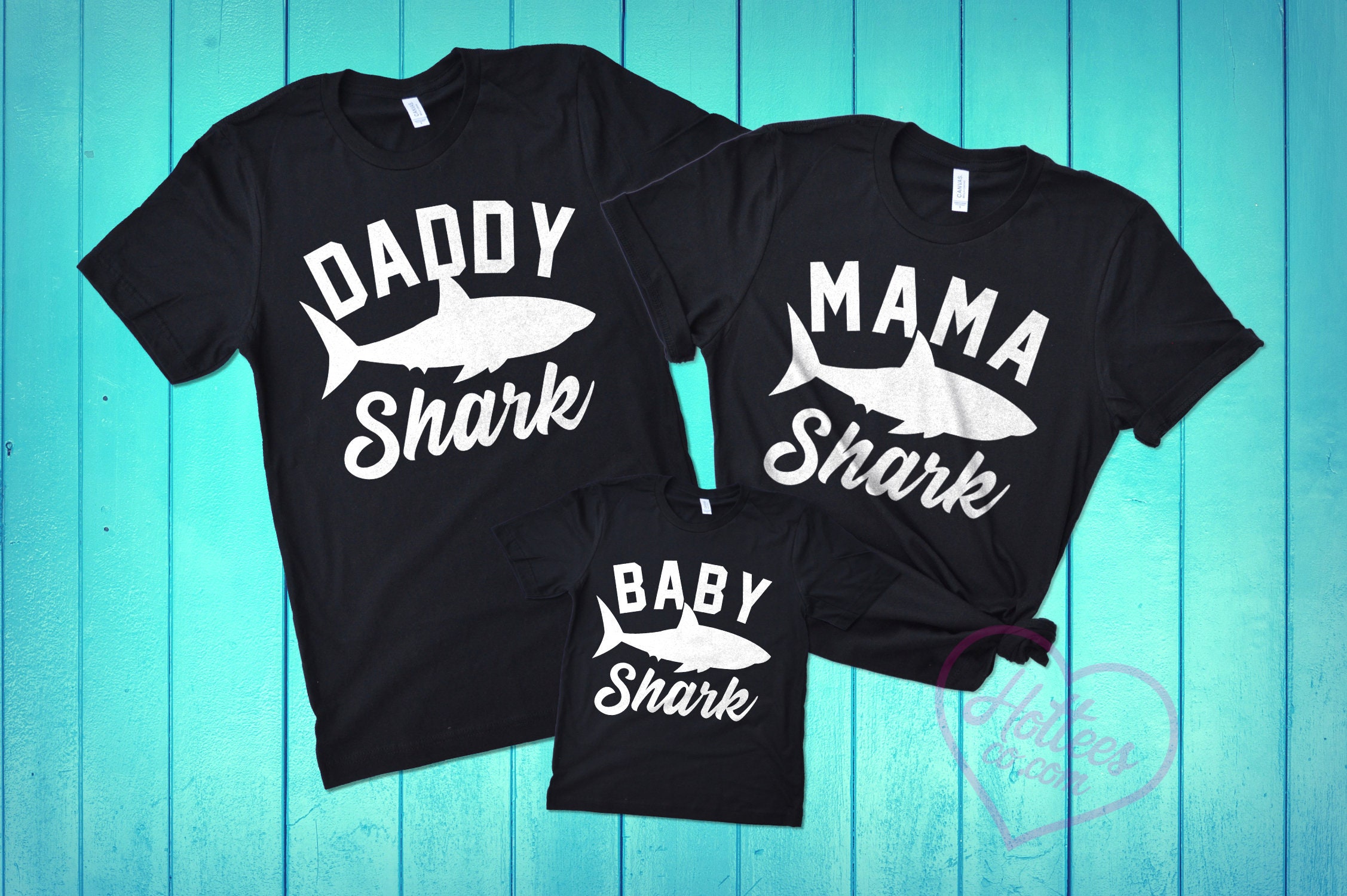 Mama Shark Daddy Shark and Baby Shark Shirts Matching Family | Etsy