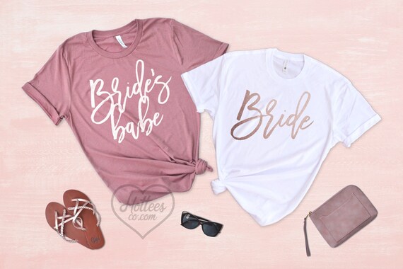 Rose gold sale bridesmaid shirts