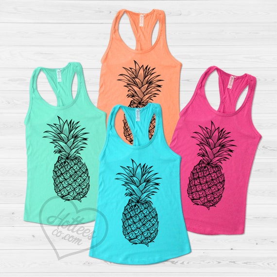 Pineapple Shirt Pineapple Tank Top Hawaii Vacation Shirt Etsy