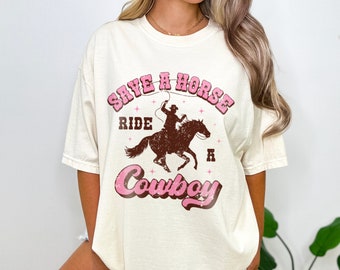Save a Horse Ride a Cowboy Shirt, Cowboy Pillows Shirt, Cowgirl Shirt, Country Shirt, Western Rodeo Shirt, Country Music Shirt