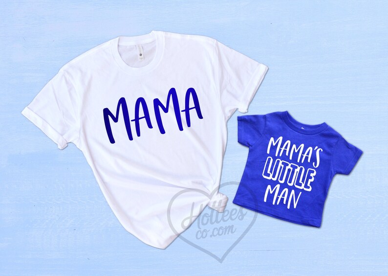 Mama Shirt Mama's Little Man Shirt Mommy and Me Shirts Etsy
