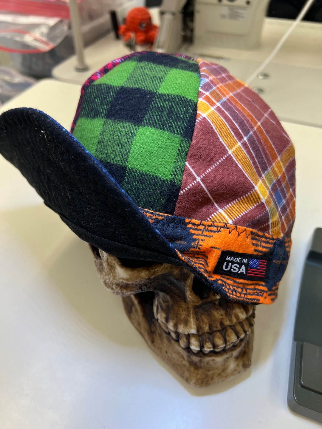 FLANNEL Fugly Every Cap is Different 100% Cotton Welding Cap Reversible ...