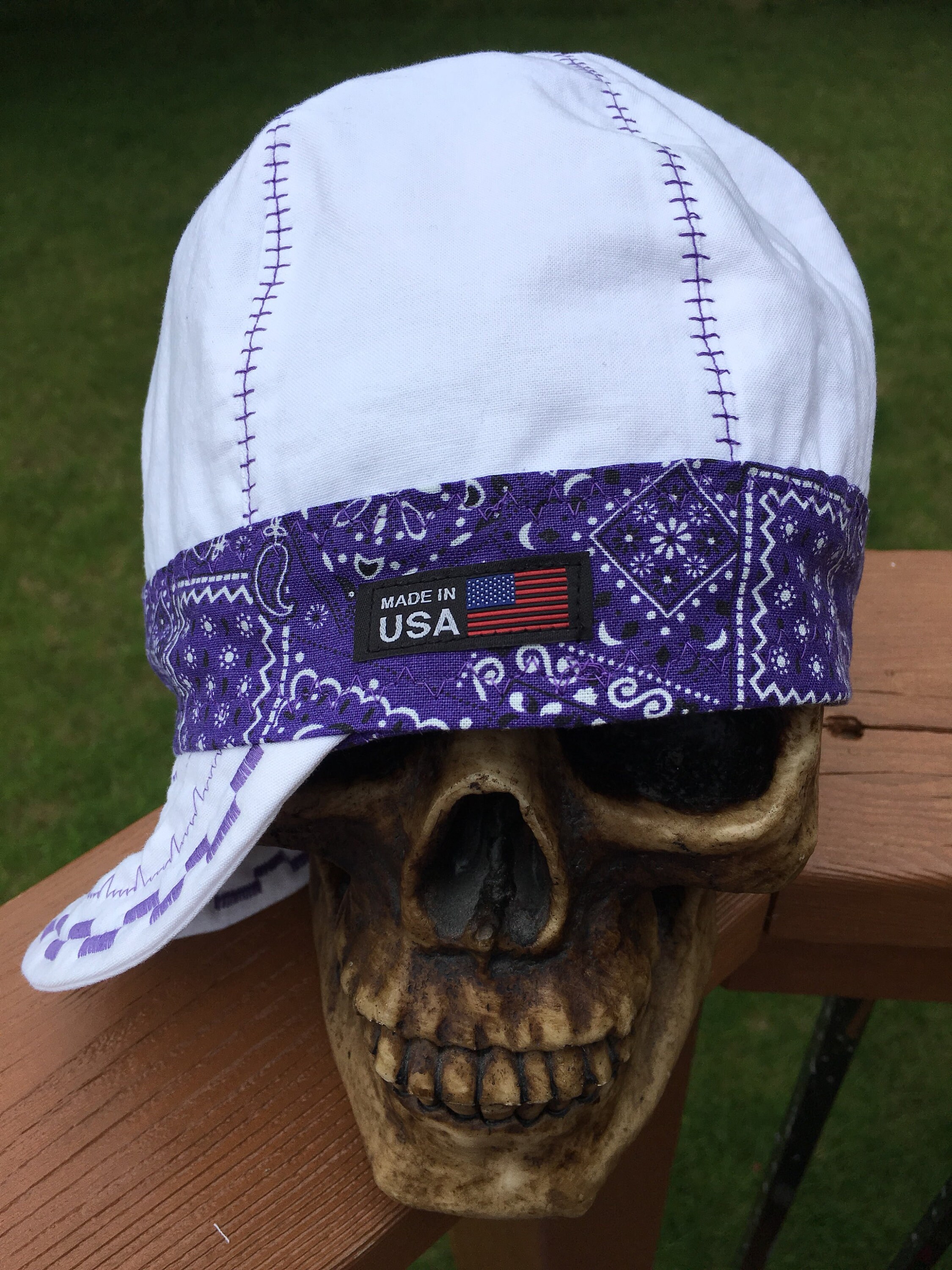 White Bandana Banders PURPLE Bandana 
