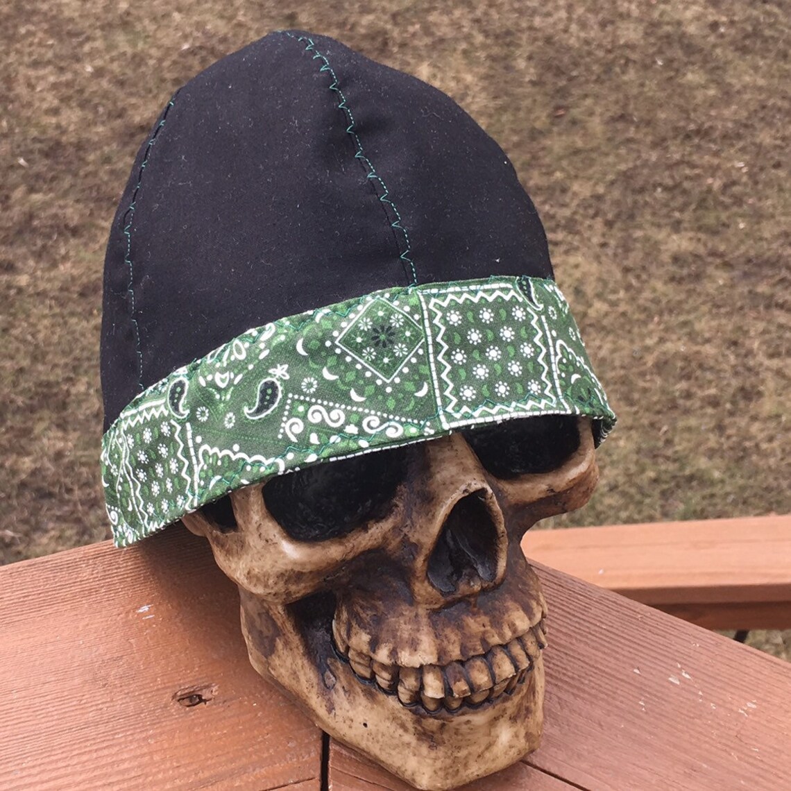 Banders Bandana Negros BANDAna VERDE Reversible Tapa de Etsy