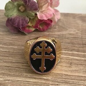 Cross of lorraine ring casablanca cheap