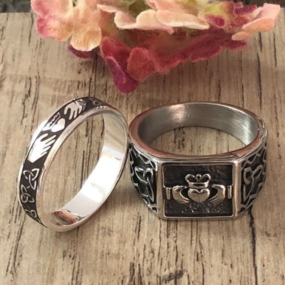 His and hers claddagh best sale rings