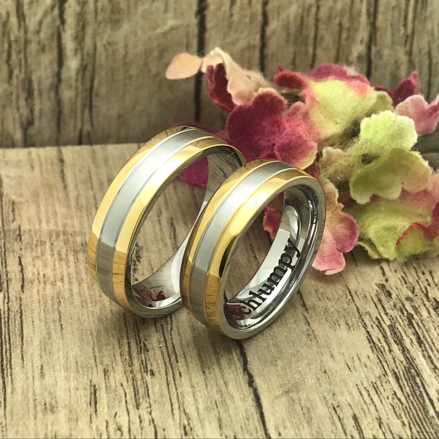 His and Hers Wedding Rings - 3 pc Wedding Ring Set - Wedding Ring