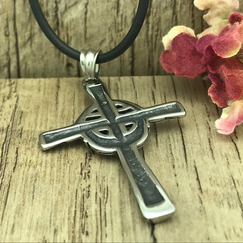 Celtic Claddagh Necklace For Men Gift for Dad Celtic Cross Necklace Claddagh Necklace Cross Necklace Celtic Claddagh Cross Jewelry