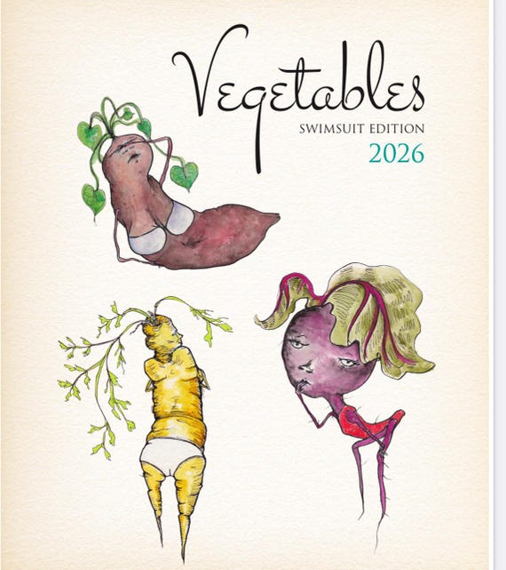 Vegetable Calendar - Swimsuit Edition 2026